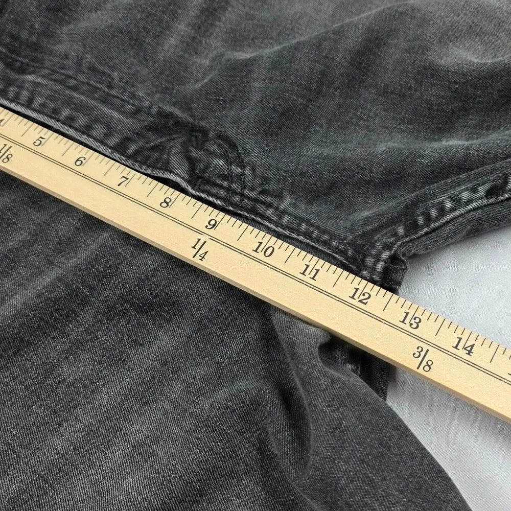 Levis 505 Regular Fit Faded Black Jeans Mens 40x32 (Measures 40x30) 2015